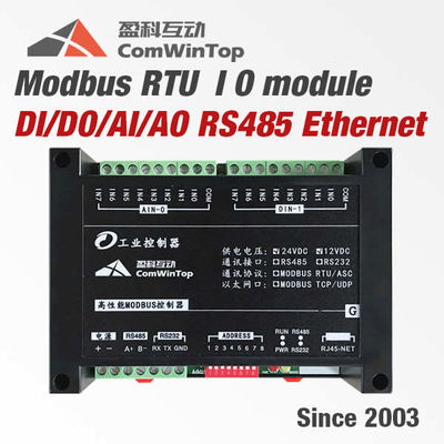 China Trilho do RUÍDO que monta o entrada/saída analógico-numérico SCADA do módulo de Modbus RTU IO fornecedor